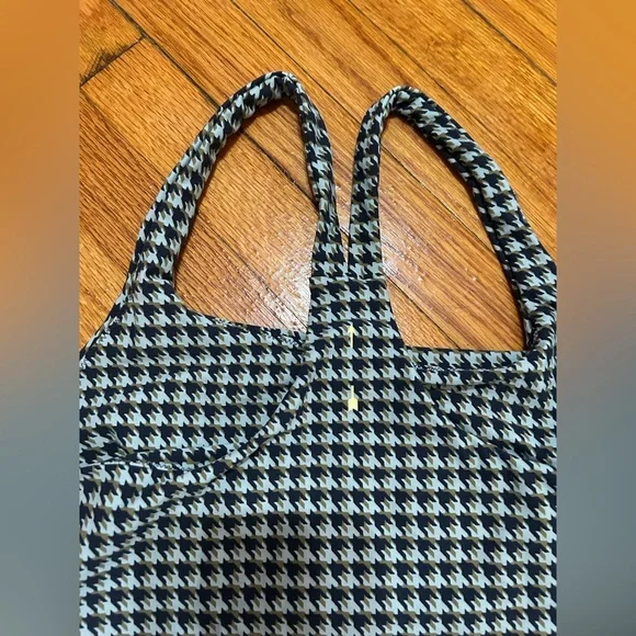 THE UPSIDE Houndstooth Margot Crop Top Check Green/Blue Sport US 10 Activewear - Picture 8 of 8